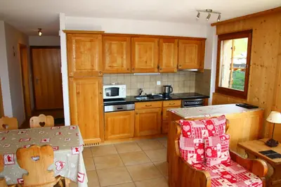Küche/Küchenzeile in der Unterkunft Balcons du Soleil Y3 322 -QUIET apartment 4 pers