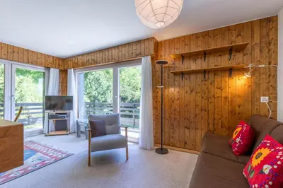 Ein Sitzbereich in der Unterkunft Combyre C 035 - COMFORTABLE apartment 6 pers