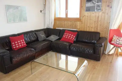 Ein Sitzbereich in der Unterkunft Gentianes G 010 - COSY apartment 8 pers