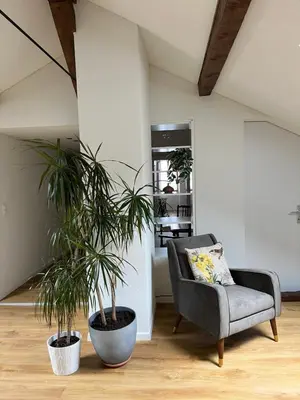 Ein Sitzbereich in der Unterkunft Guest House alla Stazione, Ambrì