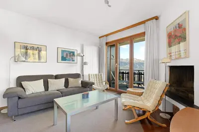 Ein Sitzbereich in der Unterkunft Melezes K 020 - SKI & NATURE apartment 4 pers