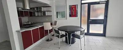 Küche/Küchenzeile in der Unterkunft Ferienwohnung Bergweg
