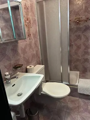 Ein Badezimmer in der Unterkunft Haus Pasadena, Getwingstrasse