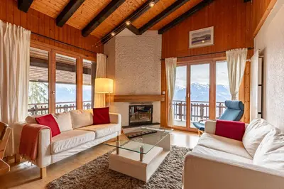 Ein Sitzbereich in der Unterkunft Melezes S 040 - SKI LIFT apartment 6 pers