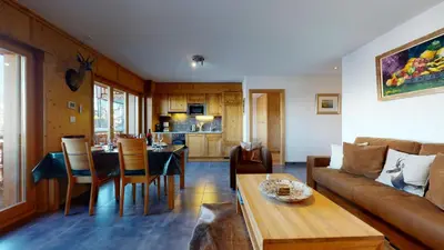 Küche/Küchenzeile in der Unterkunft Hauts de Veysonnaz HV1 011 - SAUNA apartment 4 per