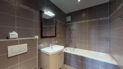 Ein Badezimmer in der Unterkunft Hauts de Veysonnaz HV1 002 - SAUNA apartment 6 per