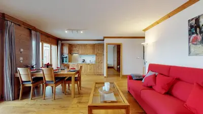 Ein Sitzbereich in der Unterkunft Hauts de Veysonnaz HV1 002 - SAUNA apartment 6 per