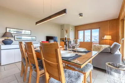 Küche/Küchenzeile in der Unterkunft Hauts de Veysonnaz HV2 010 -SAUNA apartment 6 pers