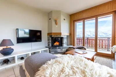 TV/Unterhaltungsangebot in der Unterkunft Hauts de Veysonnaz HV2 010 -SAUNA apartment 6 pers