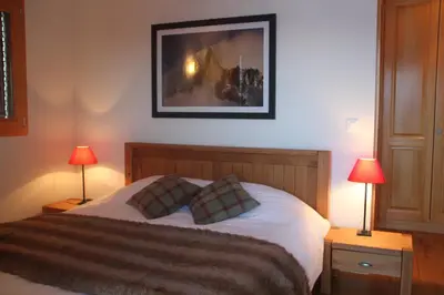 Ein Bett oder Betten in einem Zimmer der Unterkunft Chalet Alpage, Anzère