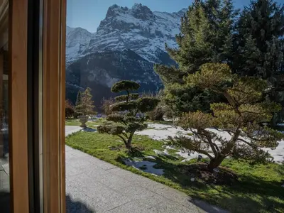 Ein allgemeiner Bergblick oder ein Berglick von der Ferienwohnung aus