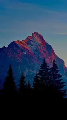 Ein allgemeiner Bergblick oder ein Berglick von der Ferienwohnung aus