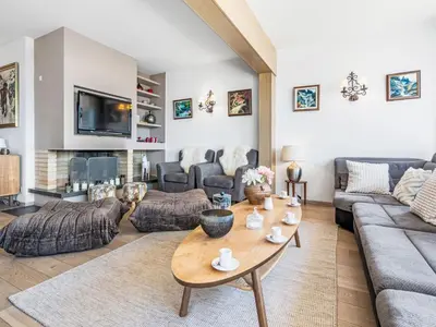 Ein Sitzbereich in der Unterkunft Apartment Jeanne D'Arc LOFT Montagne by Interhome