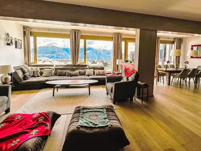 Ein Sitzbereich in der Unterkunft Apartment Jeanne D'Arc LOFT Montagne by Interhome