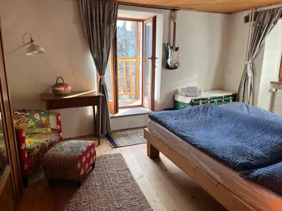 Ein Bett oder Betten in einem Zimmer der Unterkunft Wild Valley Essenza in the Onsernone Valley