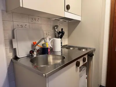 Küche/Küchenzeile in der Unterkunft Zentrumsnahe Wohnung mit Blick