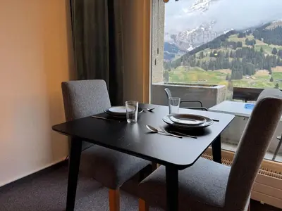 Ein allgemeiner Bergblick oder ein Berglick von der Ferienwohnung aus