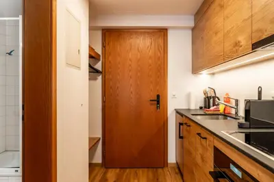 Küche/Küchenzeile in der Unterkunft Studio Mira, Zermatt