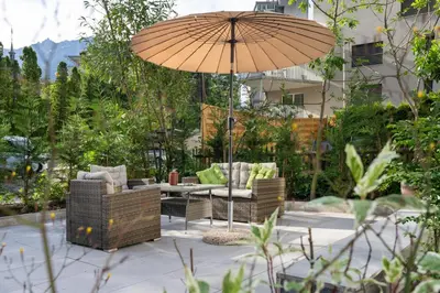 Ein Garten an der Unterkunft BetweenLakes Apartment 1st floor