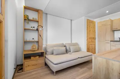 Küche/Küchenzeile in der Unterkunft La Capsule - Studio avec vue panoramique