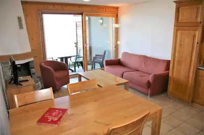 Ein Sitzbereich in der Unterkunft Plein Ciel VA 012 - MOUNTAIN apartment 4 pers