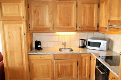 Küche/Küchenzeile in der Unterkunft Plein Ciel VA 012 - MOUNTAIN apartment 4 pers