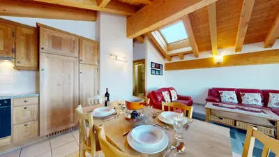 Ein Sitzbereich in der Unterkunft Plein Ciel VA 050 - MOUNTAIN apartment 6 pers