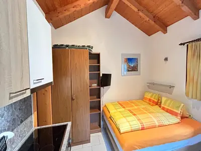 Ein Bett oder Betten in einem Zimmer der Unterkunft Chalet in Saas Fee near Ski Slopes