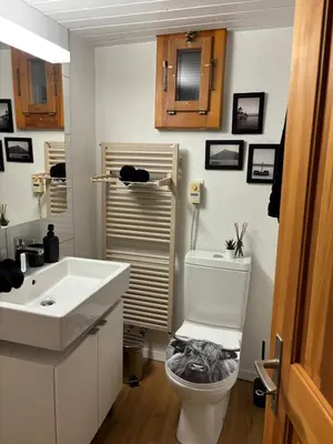 Ein Badezimmer in der Unterkunft Dahei am See