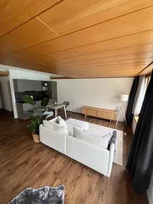 Ein Sitzbereich in der Unterkunft Apartment 18 am Brienzersee