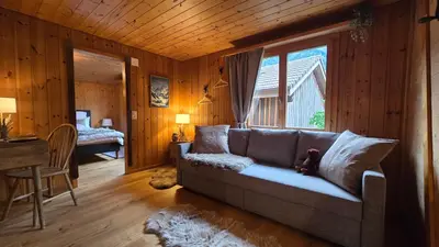 Ein Sitzbereich in der Unterkunft Alpine Loft, Central, Balcony, Parking, Family,PS5