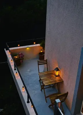 Ein Balkon oder eine Terrasse in der Unterkunft Modern and cozy studio