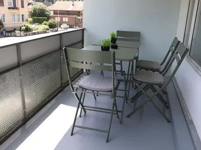 Ein Balkon oder eine Terrasse in der Unterkunft Leni's Holiday Apartment