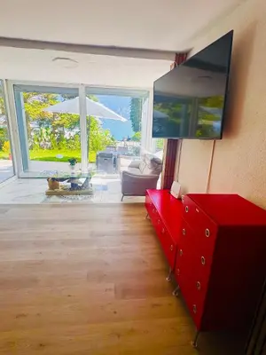 TV/Unterhaltungsangebot in der Unterkunft Villa Lakeview Appartment Tomori