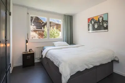 Ein Bett oder Betten in einem Zimmer der Unterkunft Cosy apartment for 2 people in Zermatt