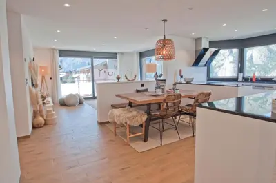 Küche/Küchenzeile in der Unterkunft Chalet Sunnustrahl