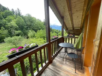 Ein Balkon oder eine Terrasse in der Unterkunft Kohlerenschlucht
