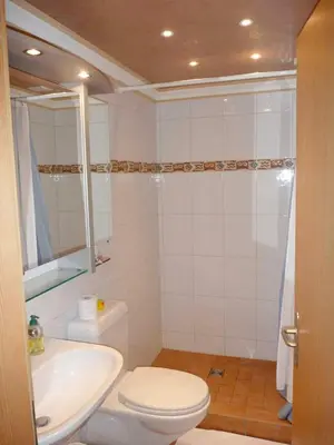 Ein Badezimmer in der Unterkunft Stunning Gstaad Apartment With Mountain Views