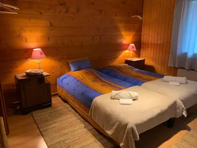 Ein Bett oder Betten in einem Zimmer der Unterkunft La Cure de Vernamiège