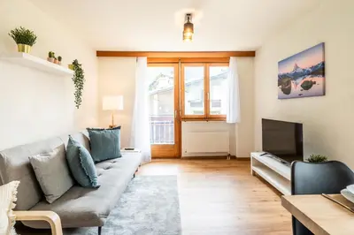 Ein Sitzbereich in der Unterkunft Mountain Home with stunning view - by Inspiring Places Zermatt