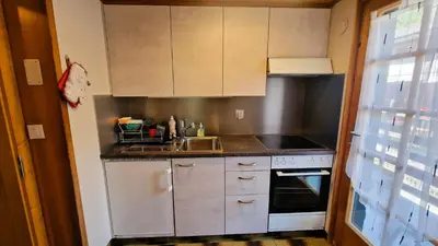 Küche/Küchenzeile in der Unterkunft Chalet Lu Verzache 5 personnes