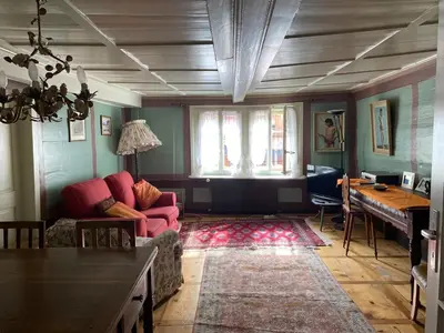 Ein Sitzbereich in der Unterkunft Heimatkunst 1 Lucia