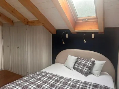 Ein Bett oder Betten in einem Zimmer der Unterkunft Chalet Mont Soleil