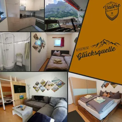 Ein Bett oder Betten in einem Zimmer der Unterkunft Valère Mountain Resort Leukerbad