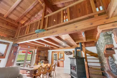 Küche/Küchenzeile in der Unterkunft Chalet à Arolla 8 personnes - vue, nature & parking privé
