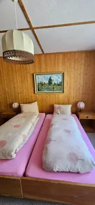 Ein Bett oder Betten in einem Zimmer der Unterkunft The Saxeten at alps