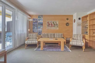 Ein Sitzbereich in der Unterkunft Apartment Bodmisunne 4,5 - GRIWA RENT AG