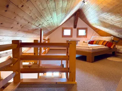 Ein Bett oder Betten in einem Zimmer der Unterkunft Chalet Im Bätzenboden