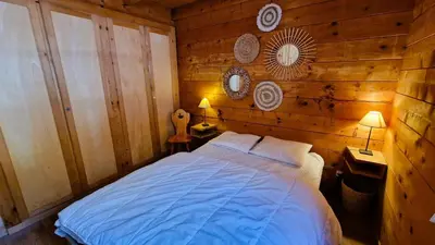 Ein Bett oder Betten in einem Zimmer der Unterkunft Chalet Dar El Jebel