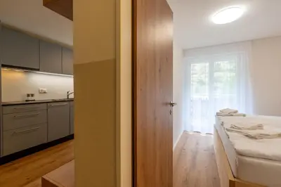 Ein Bett oder Betten in einem Zimmer der Unterkunft Alpin apartment Brachji - bei der Bergbahn